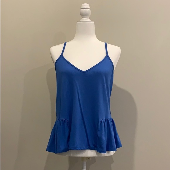 Target Mossimo Supply Co. blue peplum tank top - Picture 1 of 1